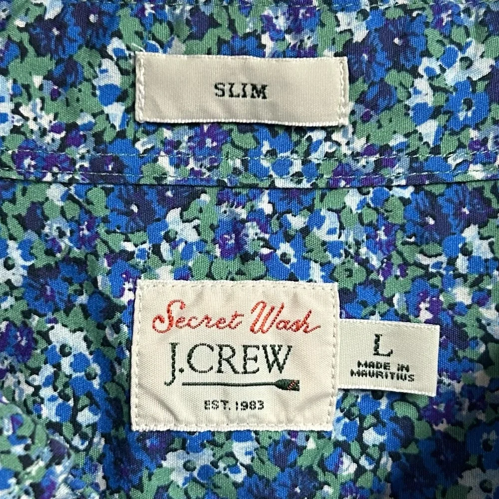 Men’s Large J. Crew Multicolor Floral Button-Up Shirt